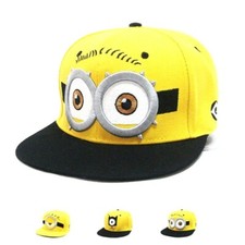 2024 Baseball Cap Snapback Children Adult Cartoon Minions Hat Embroidery Big Eye