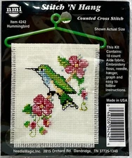 NEW 1990s Needle Magic Hummingbird 4242 Mini Counted Cross Stitch Kit Vntg 16010