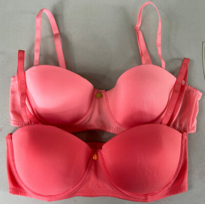 Adrienne Vittadini Push Up Bra 34C Underwire Adjustable Straps Lot Of 2