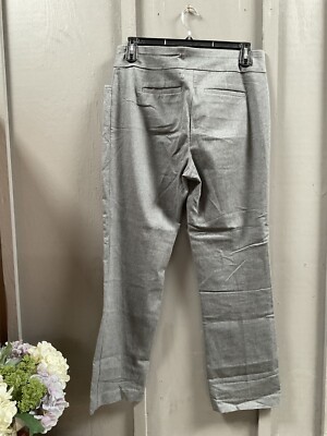 grey pull on dress pants CROFT & BARROW GRAY FLAT FRONT PULL-ON - EFFORTLESS STRETCH PANT 14R 0826_bss