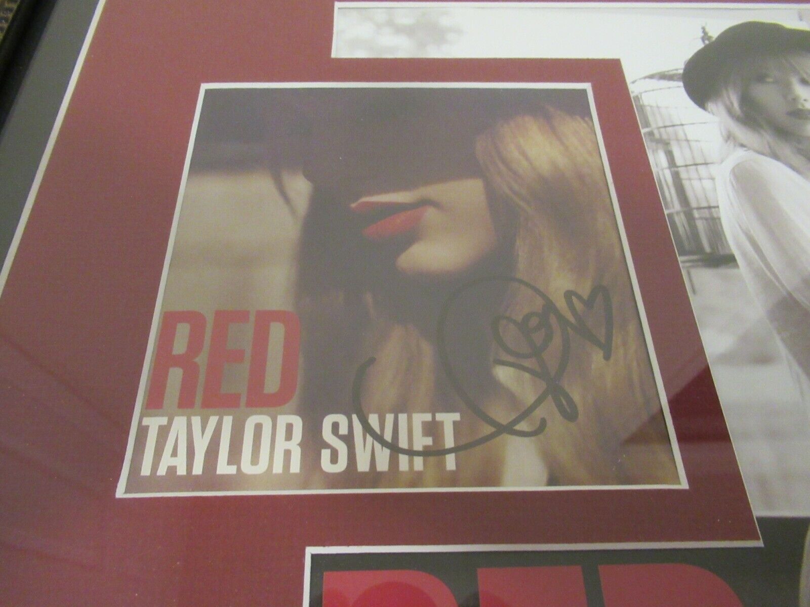 Taylor Swift Framed Autographed Signed Red CD Cover & Poster Auto FREE  SHIPPING