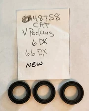 Set of 3 OEM Cat Pumps Pressure Washer 48758 V Packing Seals 6DX, 66DX