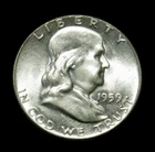 1959 Franklin Half Silver Dollar Coin  Uncirculated (B56)