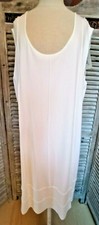 💙 Damen Midi Jersey Kleid Weiß Stretch White Backstage Lilia Gr. -S- 36,38