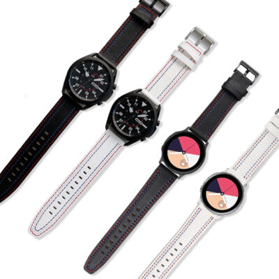 Genuine Leather Band Strap for Samsung Galaxy Watch 3 41/45mm Active2 40/44mm S3