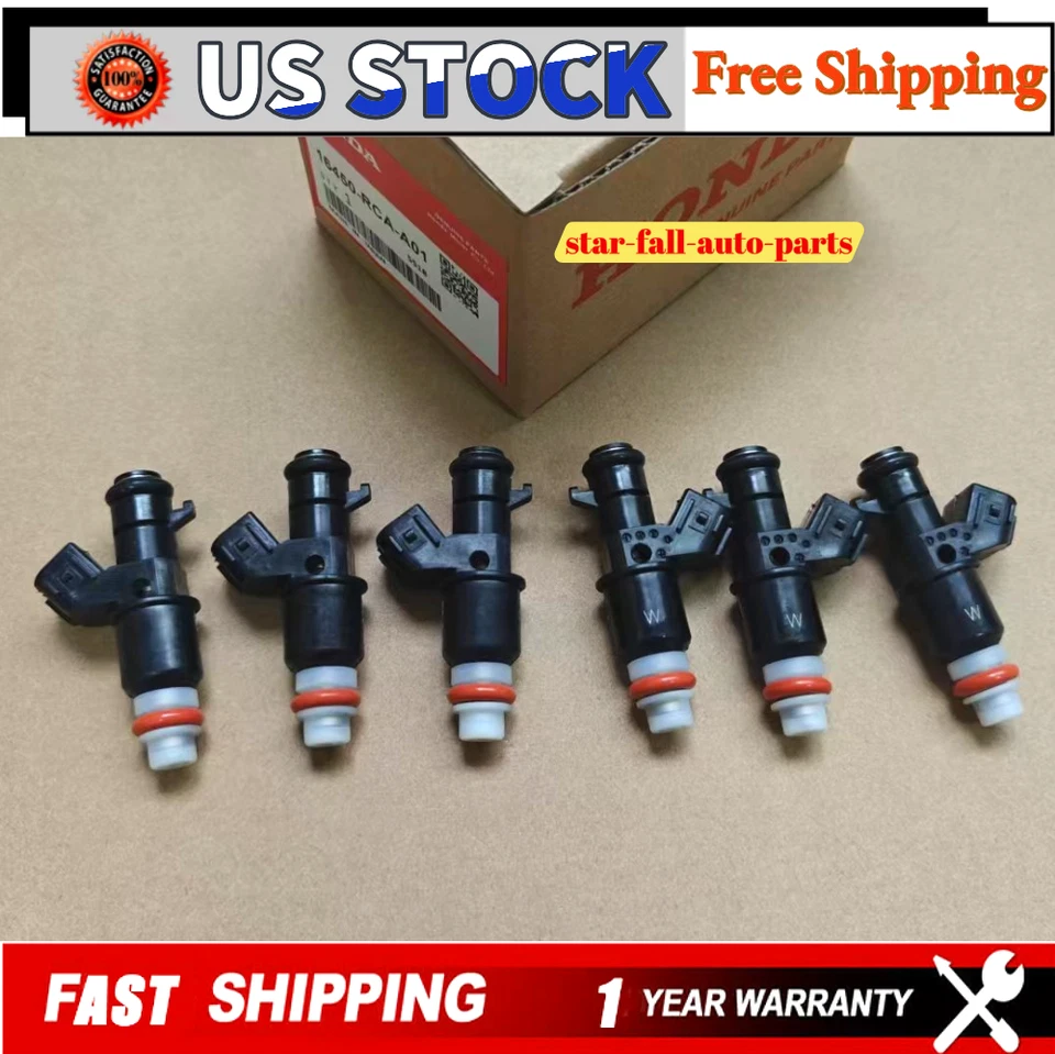 OEM 6X FUEL INJECTORS 16450-RCA-A01 FOR 2005-2017 Honda Odyssey 3.5L - Image 4 of 4