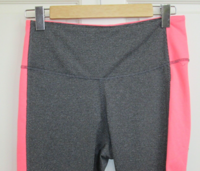 Marika Gray Striped Capri Yoga Pants Womens Size M 8-10 Pocket