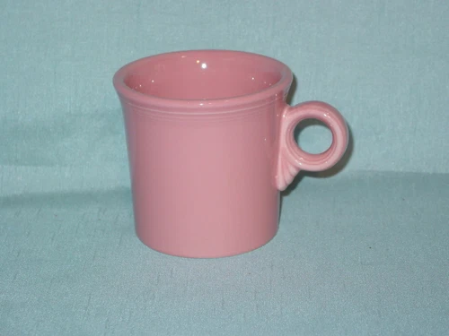 Vintage Homer Laughlin Fiesta Rose Pink Ring Handle Mug