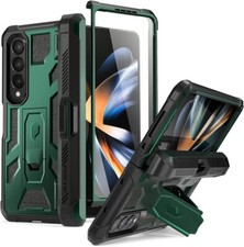 For Galaxy Z Fold 4 5G Case Poetic with S Pen Holder and Kickstand Cover Green