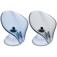 2pcs Self-draining Soap Holder Dish Box With Suction Cup For Bathroom Bathtub