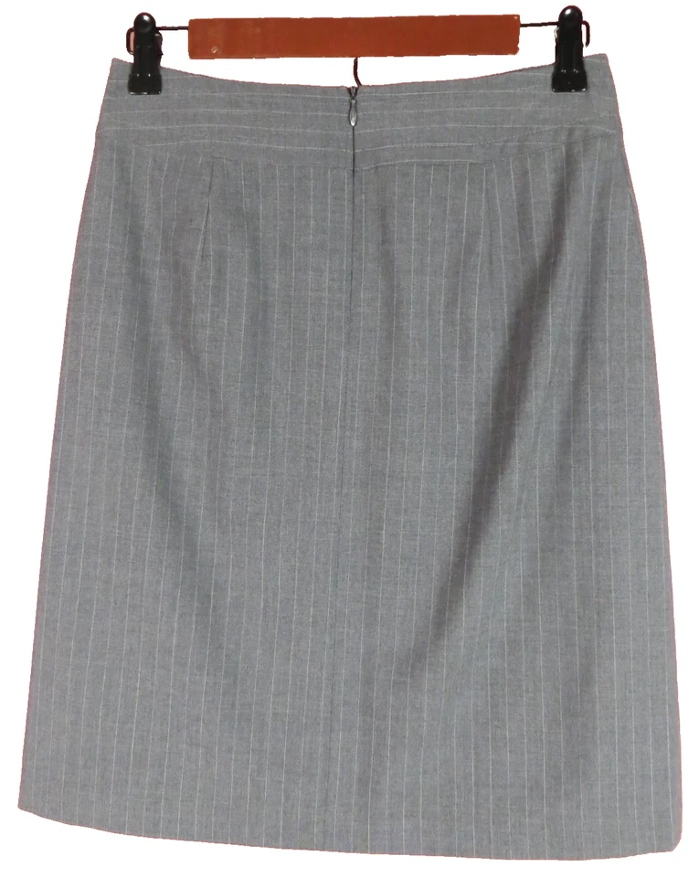 SK10077-BANANA Republic женщин шерсти легкий трапециевидная юбка заколка в полоску серый размер 0 - Изображение 2 из 4