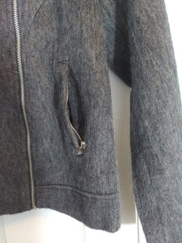 Noisy May Wool Blend Nmbrush Biker Jacket Size Medium - Picture 5 of 10