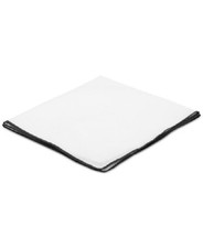  125 Ryan Seacrest Mens Suit Solid White Black Handkerchief Casual Pocket Square