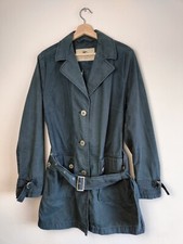Burberry London Navy Vintage Wash Belted Trench Coat Jacket - Women's 42/uk10