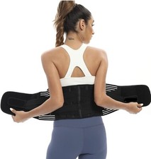 Lower Back Support Brace Lumbar Waist Belt Double Pull Breathable Belt Men Women