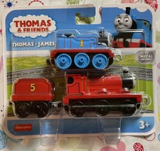 Fisher Price Thomas  Friends - Thomas  James Push Along Metal Train Engines