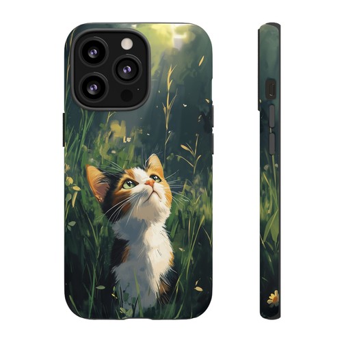 Calico Kitty Cat Grass Field - Phone Ink Cover Case for iPhone, Galaxy, Pixel - 第 98/281 張圖片