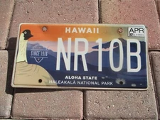Hawaii Haleakala National Park Goose  license plate # NR10B