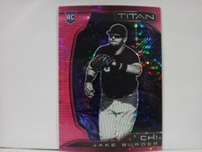 2022 Panini Chronicles Titan Pink Pulsar Jake Burger #13 Rookie RC