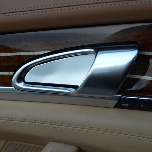 For Porsche Panamera 2010-2016 Silver Aluminum Interior Door Bowl Sticker Cover - Picture 6 of 7