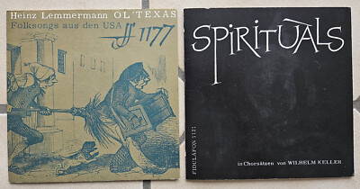 7'' Vinyl , Fidula Fon,  Folksongs aus den USA FF 1177 , Spirituals FF 1121 