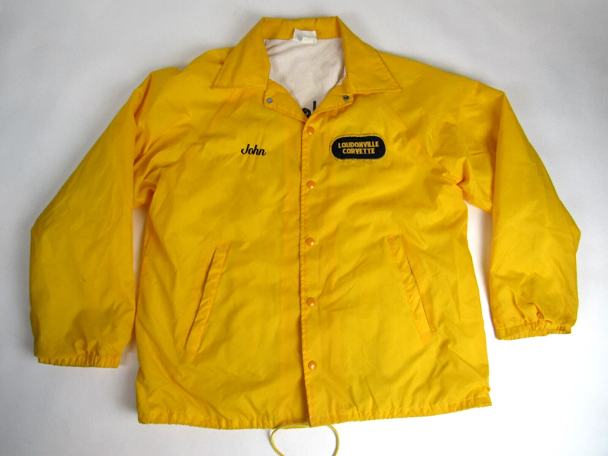 Vtg 80s Corvette Embroidered Dealer Jacket Patch NY Car Club Racing Windbreaker
