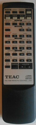 TEAC RC - 738 REMOTE CONTRL COMPACT DISC DIGITAL AUDIO TESTED WORKS GREAT