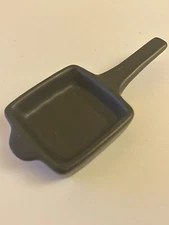 [Set of  4] Mini Black Ceramic Sauce Plate Bowl with Handle / Garnish Tableware