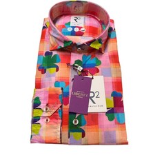 R2 Amsterdam Floral / Check Liberty of London Print Shirt RRP £129
