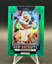 2025 Panini Prizm Draft Picks - New Recruits Omarion Hampton #18 Green Prizm RC