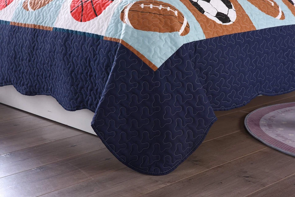 Juego de edredones colcha para niños de 2 piezas manta para adolescentes niños cama estampada Be... Foto 3 de 4