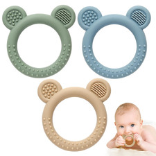 3 Pack Babyteething Toys, Teethers for Babies 3-6 6-12 Months, BPA Free Teething