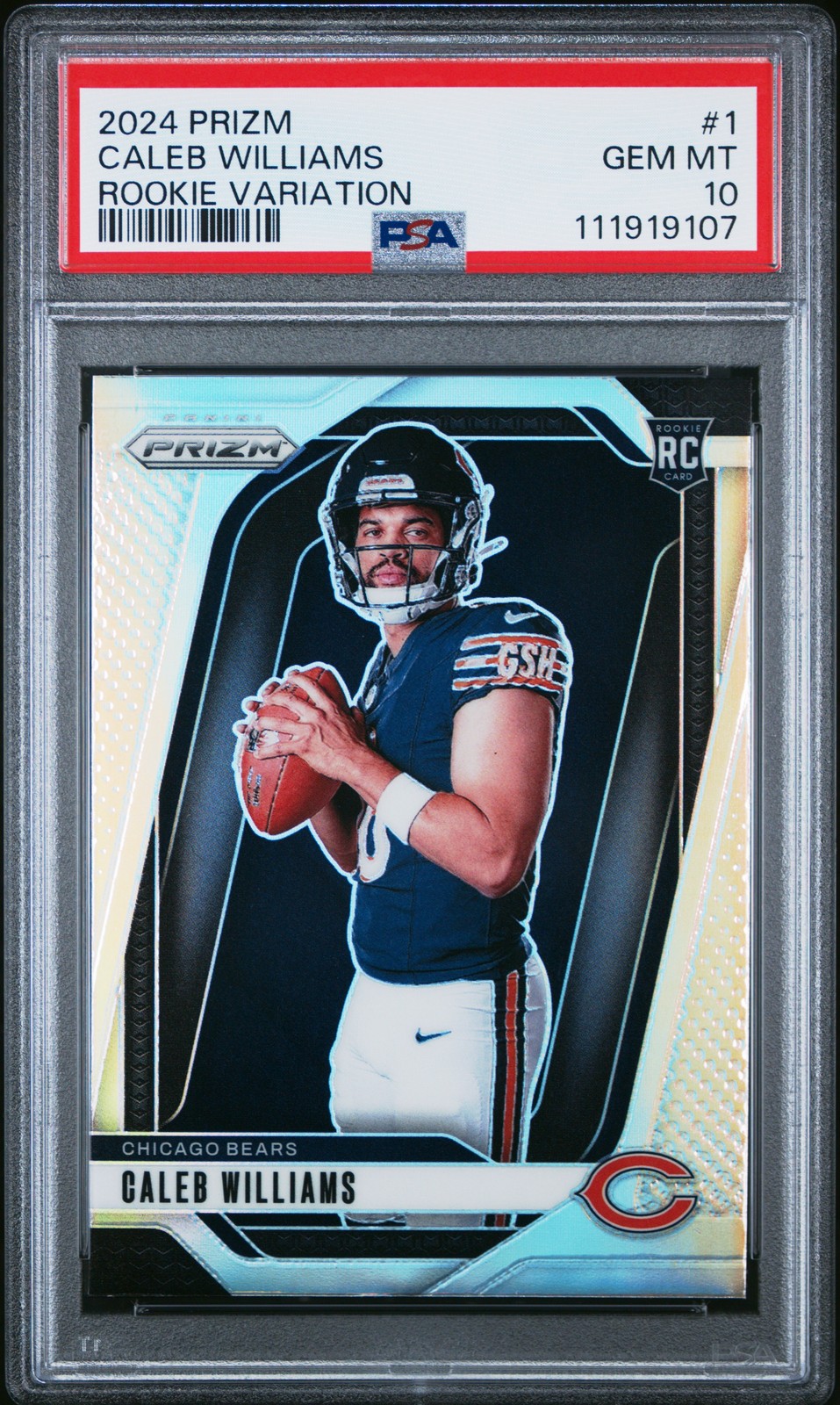 Caleb Williams Panini Prizm Rookie Variation #1 Base
