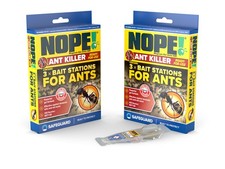 NOPE! Ant Killer Bait Station (6 x 5g) Indoor & Outdoor Pack of 6, Clear 