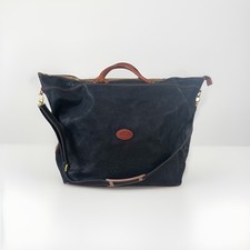 Terrida Tangaroa Large Black Suede Leather Travel Weekend Luxury Bag Italian