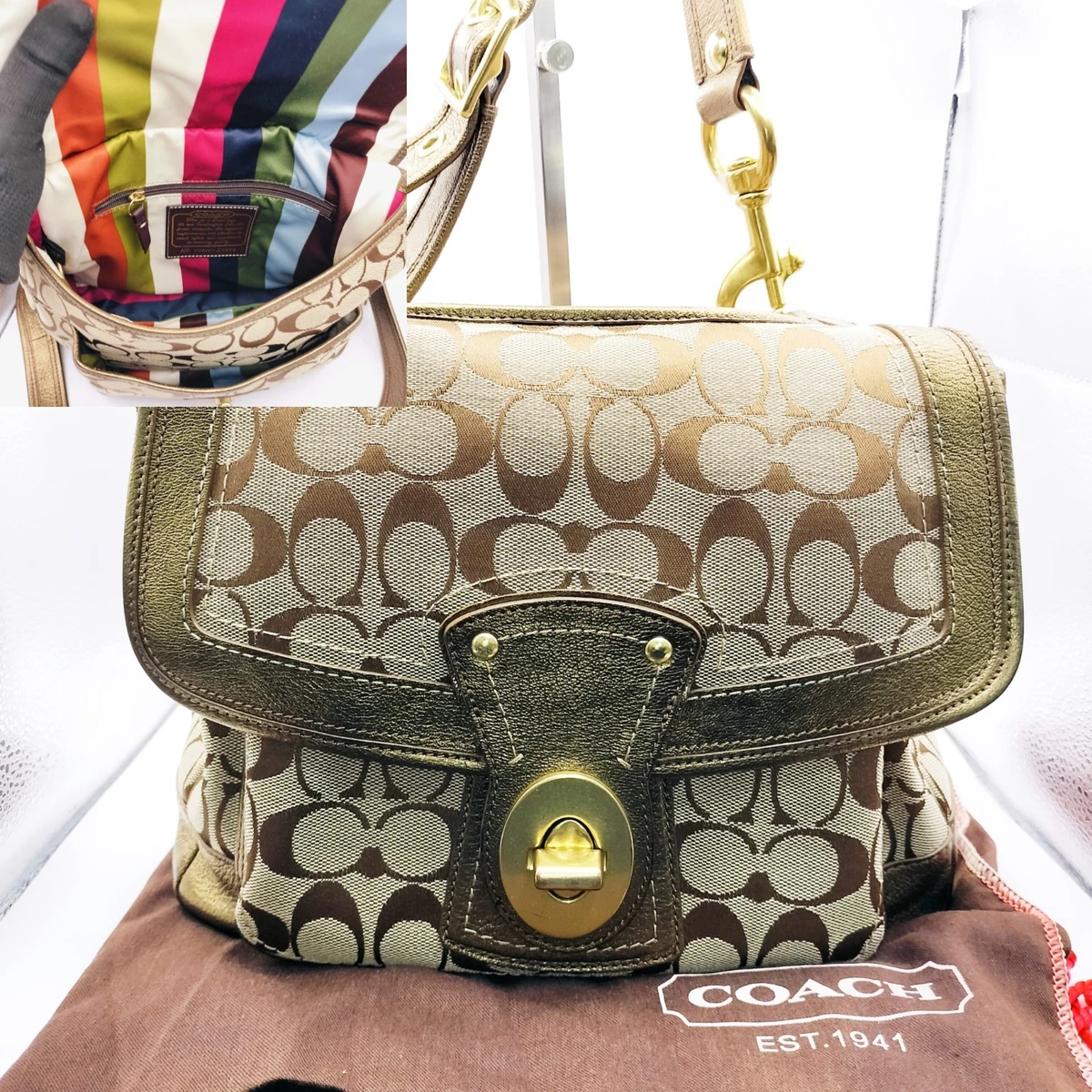 Coach Multi Stripe Striped Bags & Handbags for Women for sale | eBay