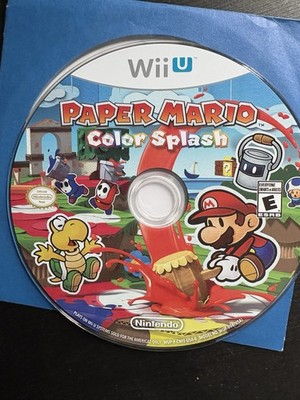 Paper Mario Color Splash (Nintendo Wii U, 2016) - Disc Only - Tested, Working