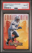 1998 Leaf Rookies & Stars Emmitt Smith Crusade Red 16/25 Cowboys PSA 8 Near Mint