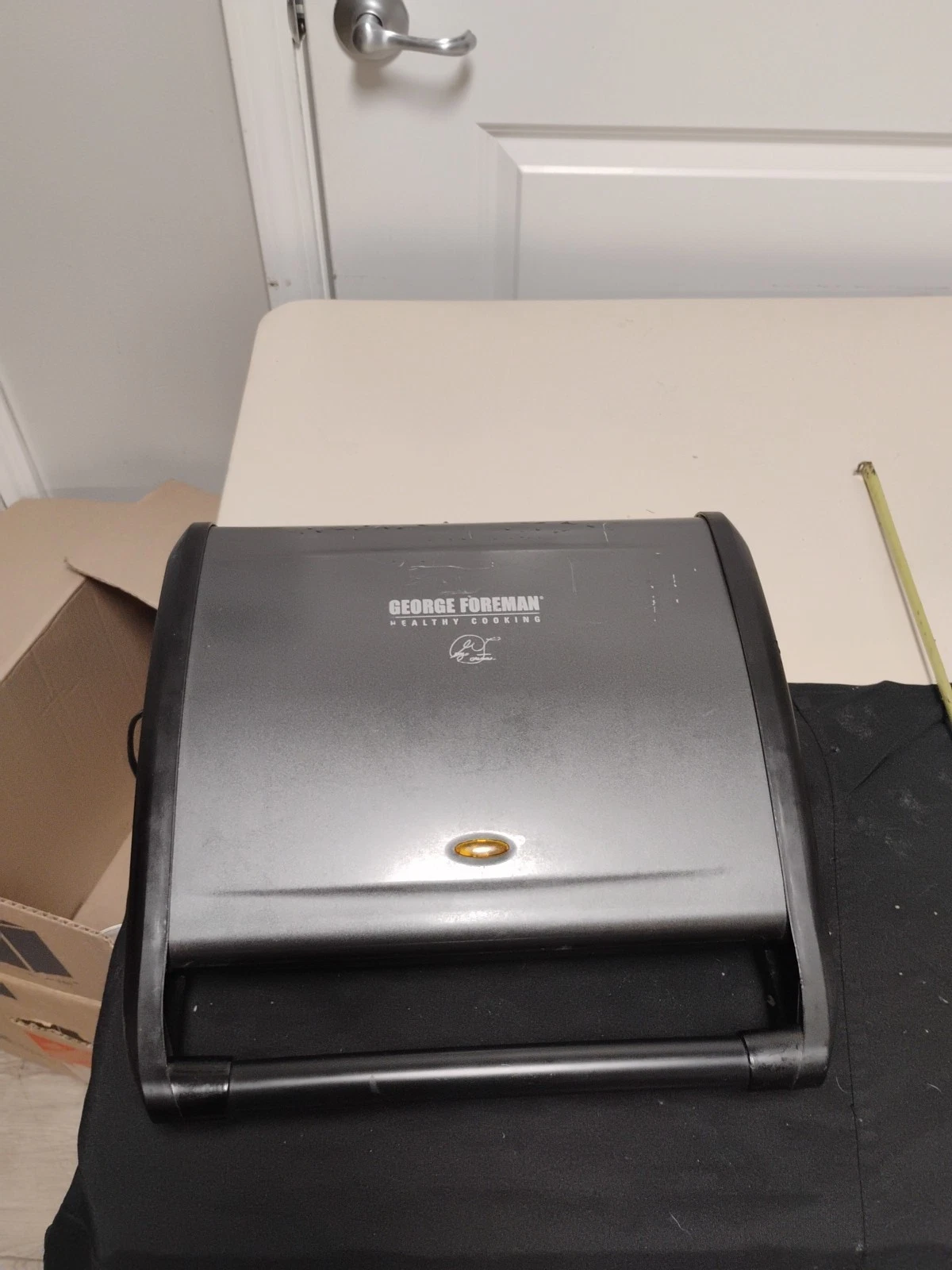 George Foreman Grill Gun Metal/Panini Press+GrillWorks Has Some Scratches