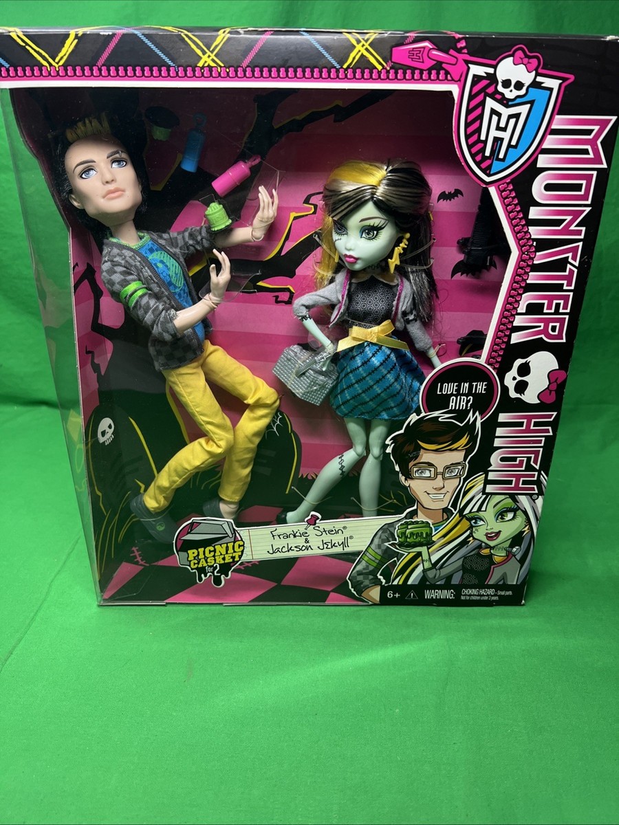Monster High Doll Frankie Stein and Jackson Jekyll Picnic Casket