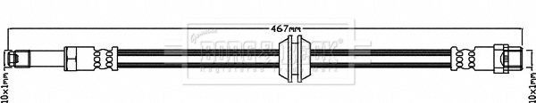 BORG & BECK BBH8120 Brake Hose Front Right Left 467mm Length For BMW 3 Series Z4