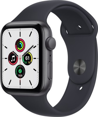 Apple Watch SE 44mm Space Gray Aluminum - Midnight Blue Sport Band