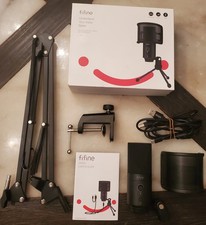 fifine USB Desktop PC Microphone with Pop Filter for Computer and Large Stand