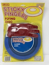 Vintage 1986 Impulse Sticky Fingers Flying Disc w/ Gloves New Never Opened Rare