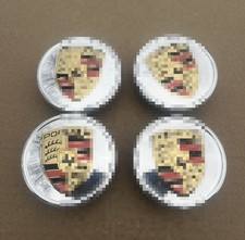 Set Of 4 Porsche Classic Hub Caps 76mm 2.99 Fits Most Oem Porsche Wheels