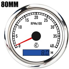 80mm Waterproof Marine Tachometer 0-4000RPM Car Boat Tacho Meter Gauge Hourmeter
