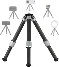 Carbon Fiber Small Tabletop Travel Tripod, Weight 108G/0.23Lb, Maxload 5Kg/11Lb,