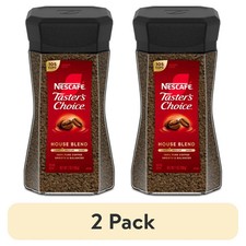 (2 pack) NESCAFÉ Taster's Choice House Blend, Light Medium Roast Instant Coffee,