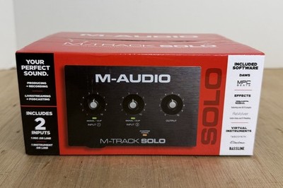M-AUDIO M-TRACK SOLO 2 CHANNEL USB AUDIO INTERFACE BRAND NEW NIB