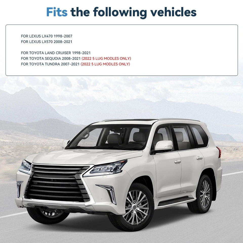 4 piezas espaciadores de rueda 1,25 pulgadas 5x150 14x1,5 para Toyota Tundra Lexus LX470 LX570 Foto 3 de 4